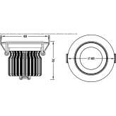 Recessed aluminum LED spotlight with dimmable function Miano