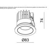 Recessed aluminum LED spotlight with dimmable function Batrani