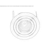 Recessed aluminum LED spotlight with dimmable function Deltebre
