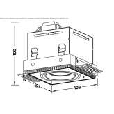 Regulowany kwadratowy reflektor aluminiowy LED Glidden