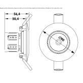 Modern, recessed, dimmable aluminum LED spotlight Popilnia