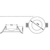 Recessed aluminum LED spotlight with dimmable function Popilnia