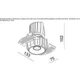 Round aluminum LED spotlight for suspended ceilings Beiu