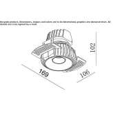 Round aluminum LED spotlight for suspended ceilings Beiu