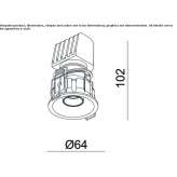 Round aluminum LED spotlight for suspended ceilings Beiu