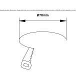 Round, recessed aluminum reflector Razanj