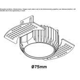 Recessed, round reflector in die-cast aluminum Alarilla