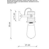 Adjustable ceramic reflector for wall mounting Kildeer