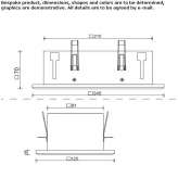 Recessed metal reflector Maraca