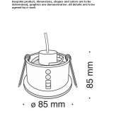 Recessed round aluminum LED spotlight Tholen