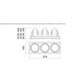 Recessed LED spotlight made of powder-coated aluminum Luebz