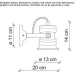 Adjustable ceramic reflector for wall mounting Kildeer