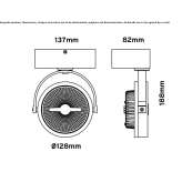 Adjustable aluminum LED ceiling spotlight Alsgarde