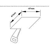 Recessed square reflector in die-cast aluminum Karayun