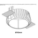 Recessed, adjustable aluminum reflector Woodrow