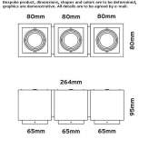 Square steel ceiling spotlight Ulmen