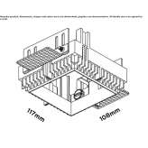 Recessed square reflector in die-cast aluminum Ouddorp