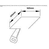 Recessed square aluminum reflector with clamp Lecluse