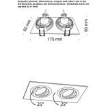 Recessed aluminum reflector, powder coated Piatra