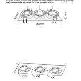 Recessed aluminum reflector, powder coated Piatra