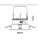 Adjustable round aluminum reflector Caraman