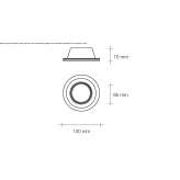 Recessed round plaster spotlight for suspended ceilings Dalias