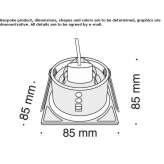 Recessed square aluminum reflector Tholen