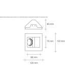 Square plaster reflector for suspended ceilings Tibana