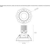 Recessed round aluminum LED spotlight Aberdeen