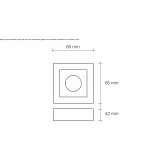 Square LED plaster spotlight for suspended ceilings Gigean