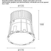 Recessed round aluminum LED spotlight Skalite