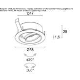 Adjustable round LED reflector Dewsbury