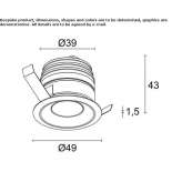 Round LED spotlight for suspended ceilings Dewsbury