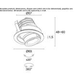 Adjustable round LED reflector Dewsbury