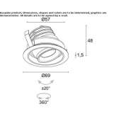 Adjustable round LED reflector Dewsbury