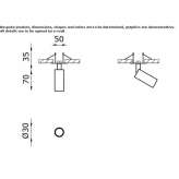 Adjustable round aluminum reflector Kurnach