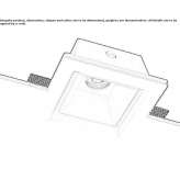 Recessed square AirCoral® LED spotlight Lovas