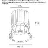 Recessed round aluminum LED spotlight Skalite