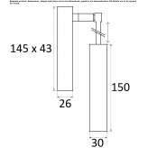 Adjustable wall spotlight for wall mounting Cowan