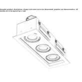 Multi-point recessed LED spotlight Saerbeck