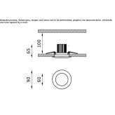 Recessed round aluminum LED spotlight Kurnach