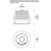 Recessed round aluminum LED spotlight Genoves