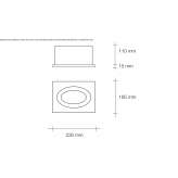 Plaster reflector for installation in suspended ceilings Winnica