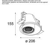 Adjustable LED ceiling spotlight Nonoava