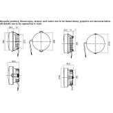 Semi-recessed circular methacrylate reflector Calcara