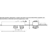 Semi-recessed, adjustable aluminum reflector Torbali