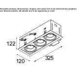 Recessed ceiling spotlight Tura