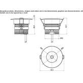 Round, recessed aluminum reflector Bunde