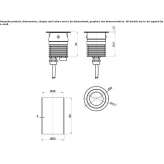 Round, recessed aluminum reflector Drama