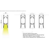 Aluminum linear lighting profile for LED modules Paterna